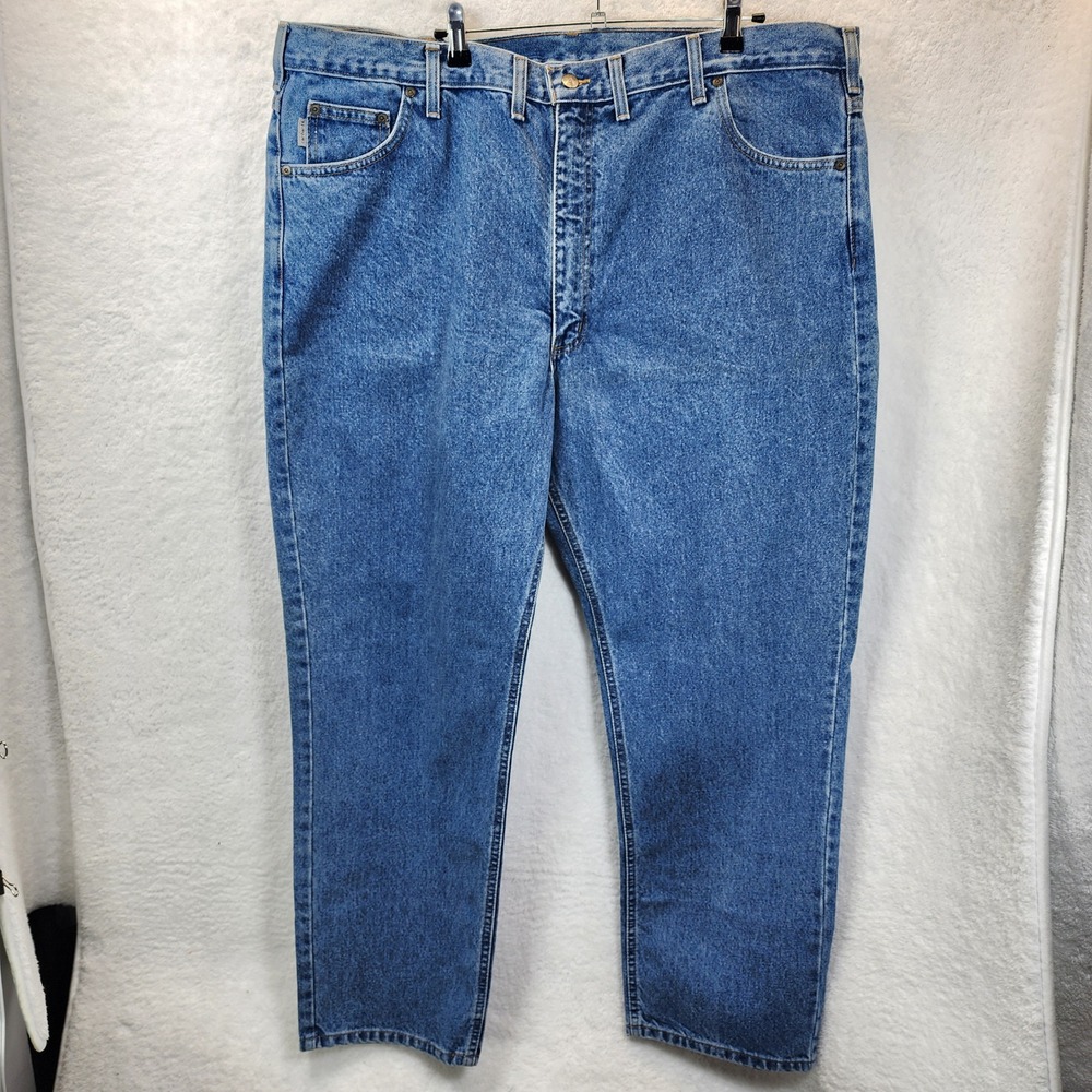 Carhartt Mens Traditional Fit Jeans 46x30 Straight‎ Leg Workwear Durable